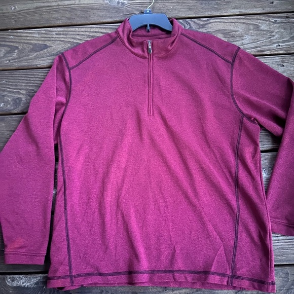 Pebble Beach men’s mock neck maroon pullover performance jacket size L - Picture 4 of 9